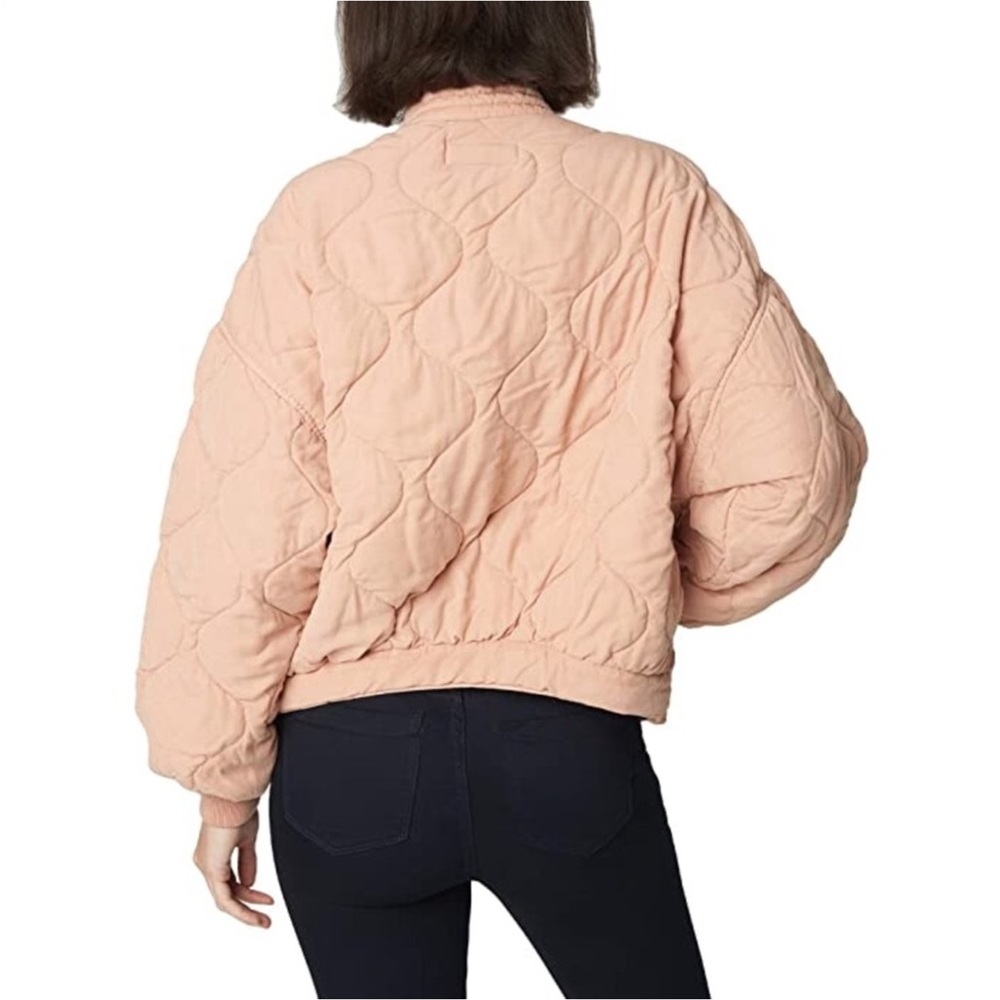 Anthro BLANK NYC Blush Pink Quilted Bomber Jacket - Picture 6 of 15